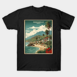 Manzanillo Colima Mexico Vintage Tourism Travel T-Shirt